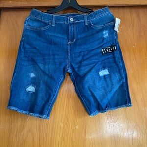 Girl’s Blue Distressed Denim Shorts